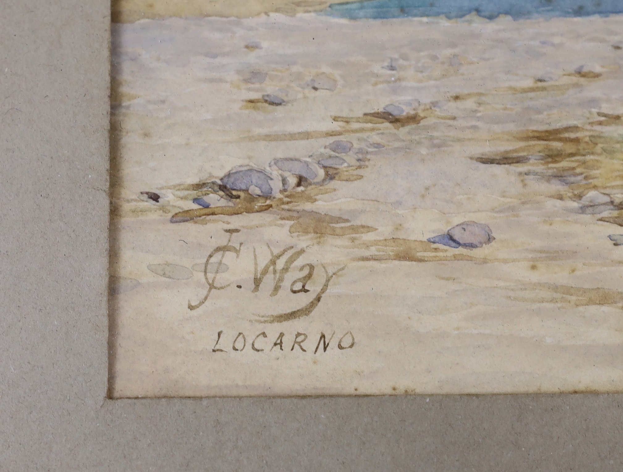 Charles Jones Way (1834-1919), watercolour, 'Locarno', signed and inscribed, 33 x 49cm